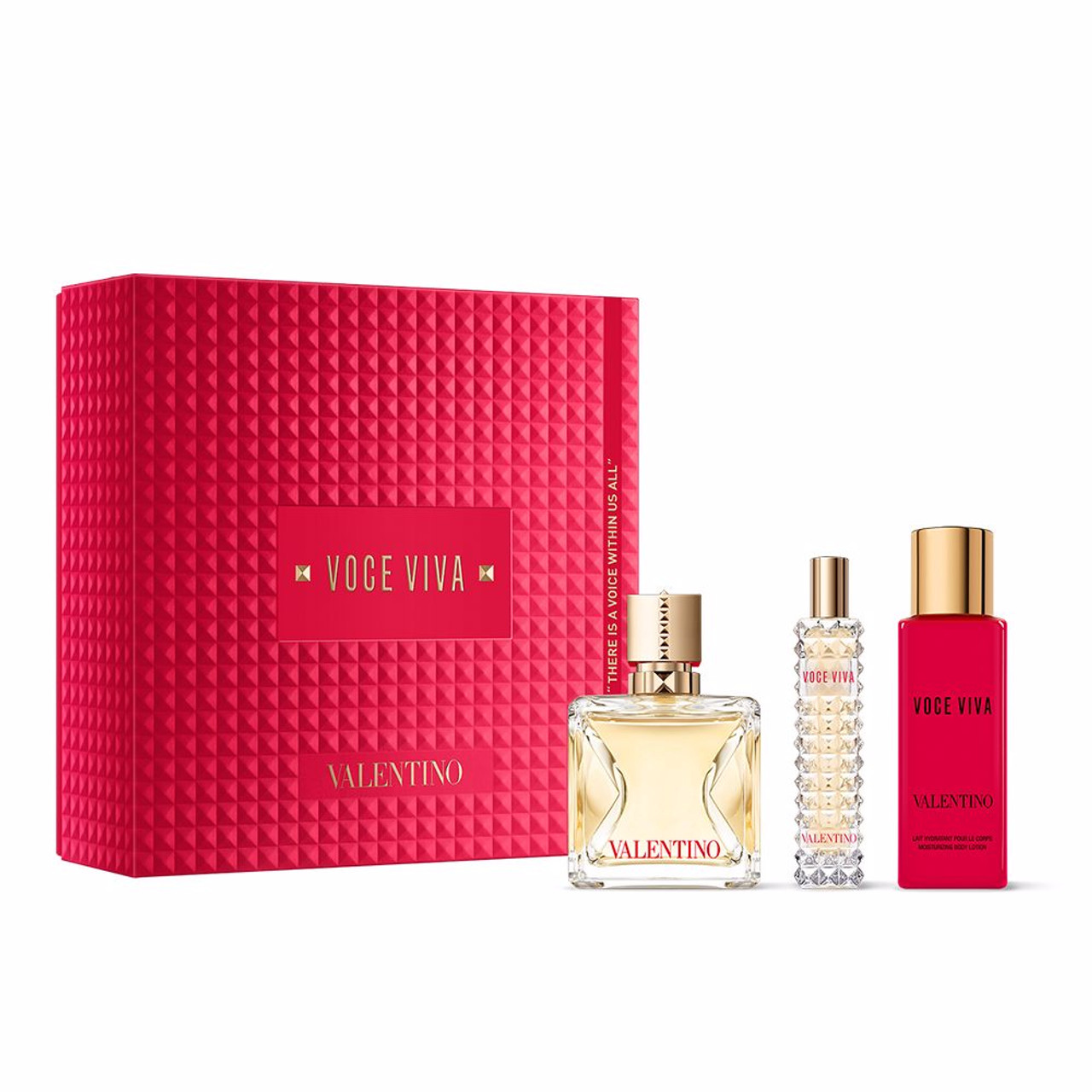 VALENTINO VOCE VIVA WOMEN 3PC GIFT SET – 3.4OZ EDP + 3.4OZ BODY LOTION 0.50OZ EDP