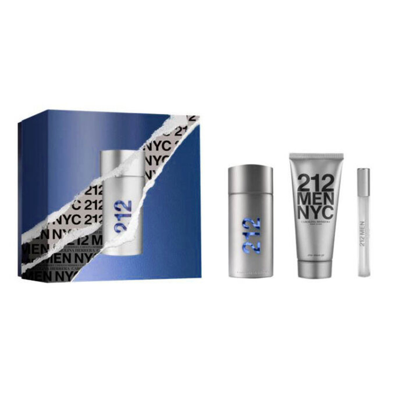 212 MEN 3PC GIFT SET – 3.4OZ EDT + 3.4OZ AFTER SHAVE GEL + 0.33OZ EDT