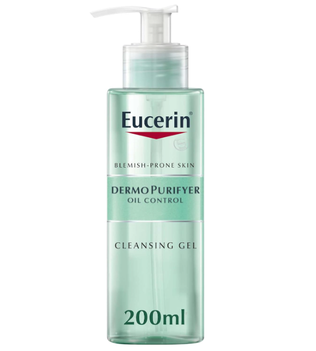 Eucerin DermoPurifyer Oil Control Face Cleansing Gel for Blemish & Acne-Prone Skin, Removes Excess Sebum, Dirt and Makeup, Fragrance-Free, Soap-Free, Suitable for Blemish and Acne-Prone Skin, 200ml