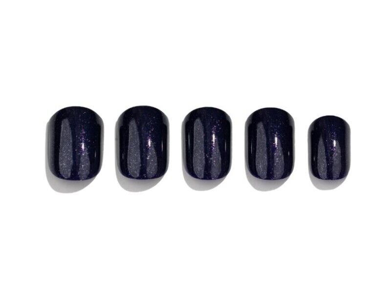 RED ASPEN Annette Goes Navy Nail Dashes 24 Pop On Short Square S2