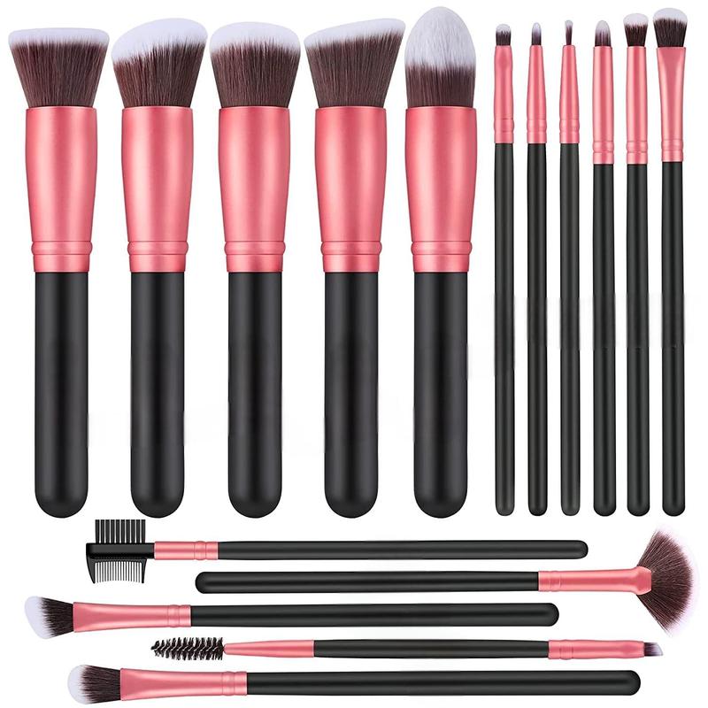 Makeup Brushes Makeup Brush Set – 16 Pcs Premium Synthetic Foundation Concealers Eye Shadows Make Up Brushes set,Eyeliner Brushes(Black)